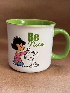 Peanuts 2023 Lucy and Snoopy Be Nice Coffee Mug 18 fl oz
